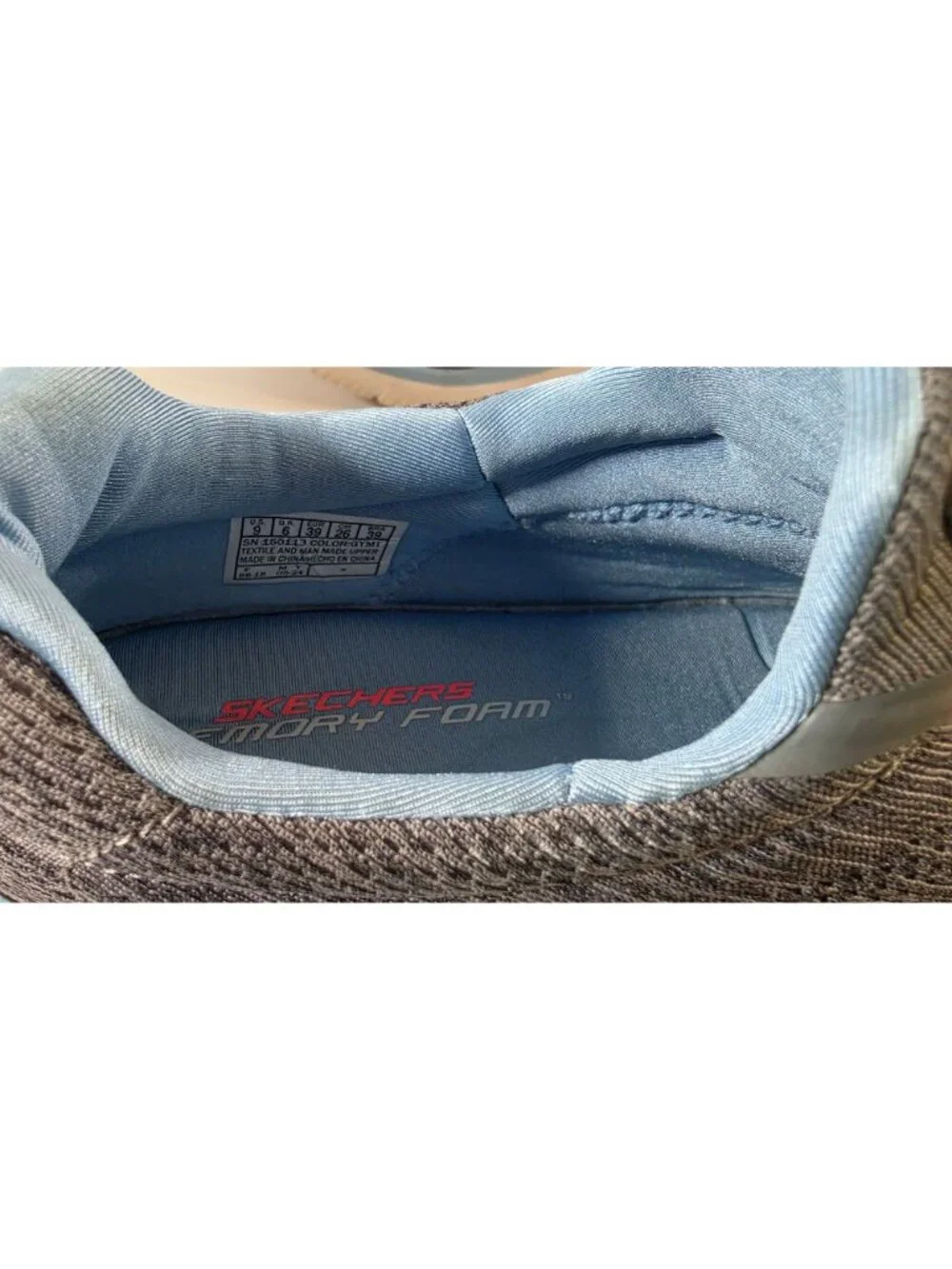 SKECHERS SUMMITS FUN FLAIR GRAY SLIP ON SNEAKERS WOMEN ATHLETIC RUNNING SHOES 9